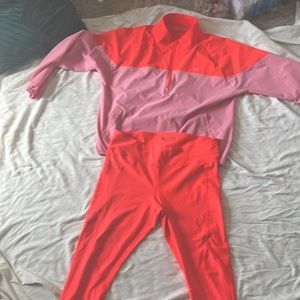 Under armor zip up and leggings (matching set)